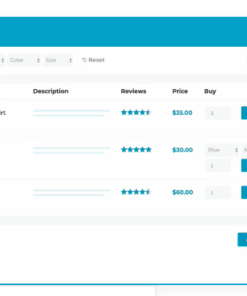 WooCommerce Product Table